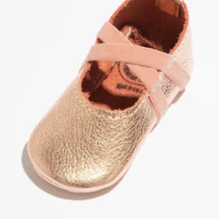 Rose Gold Ballet Slipper Baby Shoe -Carter’s Store BalletSlipperRoseGold 3