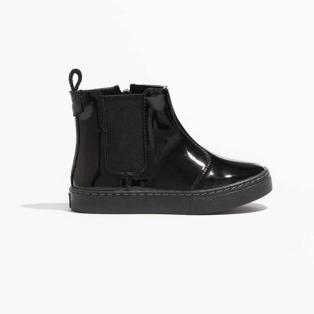 Black Patent Chelsea Boot Sneaker 2 Black Patent Chelsea Boot Sneaker - Image 2