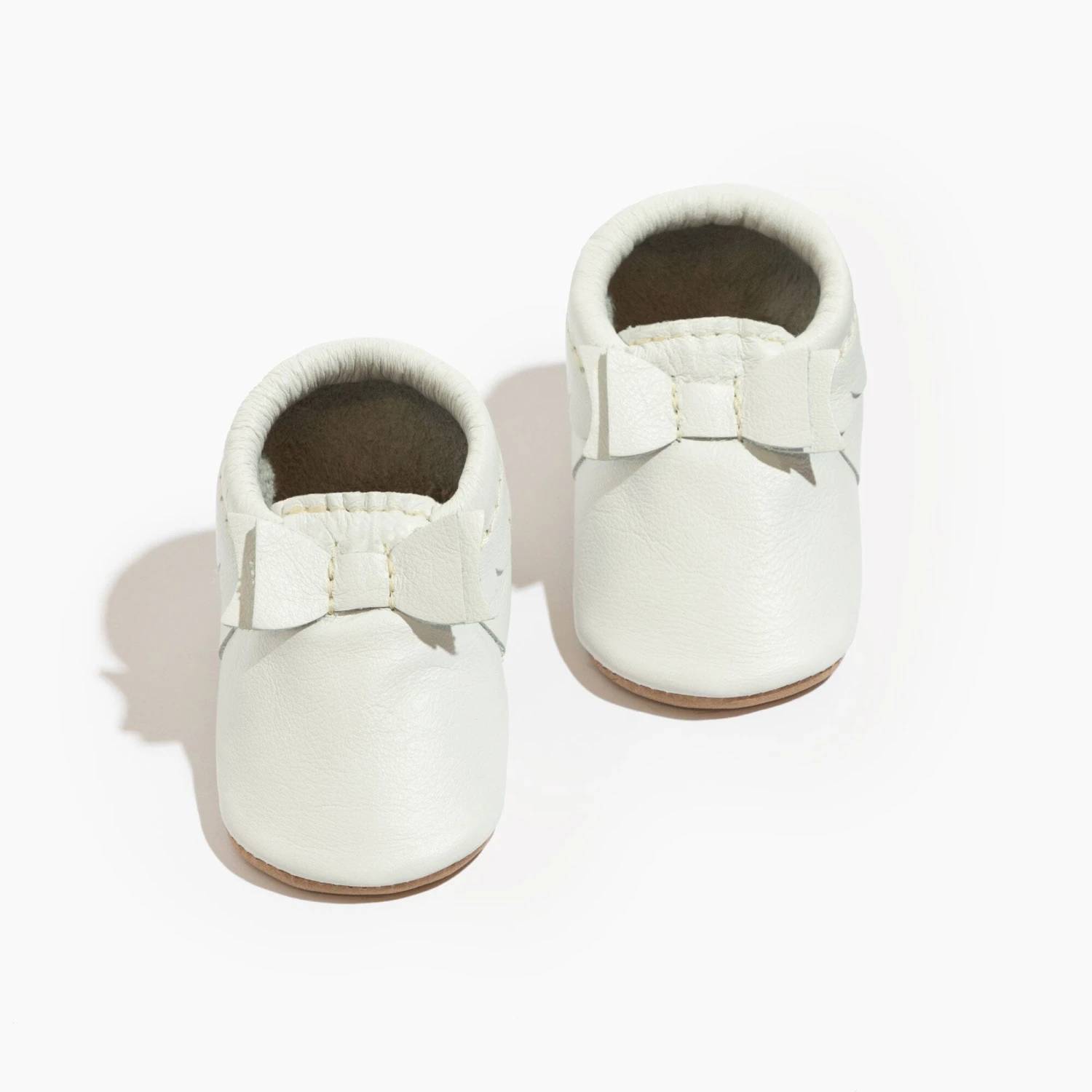 Toasted Bright White Bow Baby Shoe 1 Toasted Bright White Bow Baby Shoe