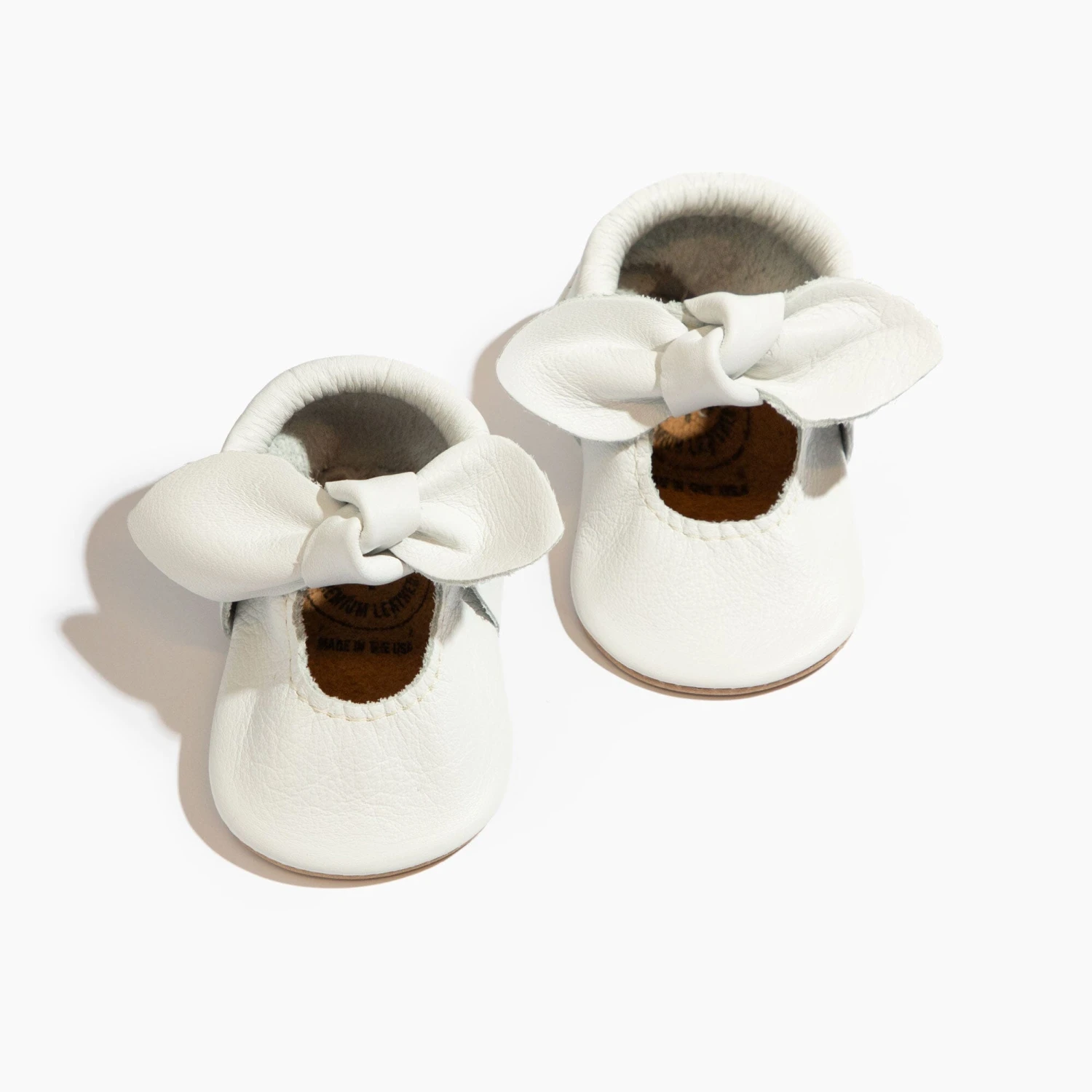 Toasted Bright White Knotted Bow Baby Shoe 1 Toasted Bright White Knotted Bow Baby Shoe
