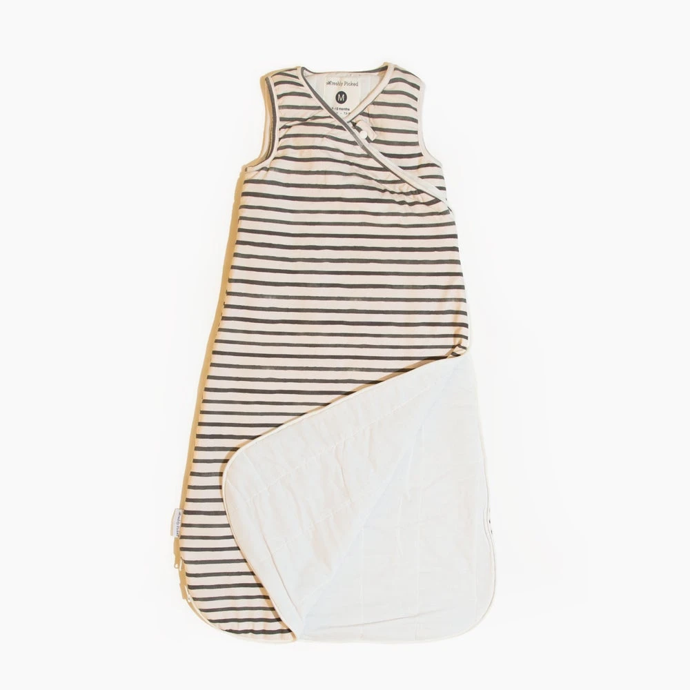 Charcoal Stripes Blanket Sleeper 2 Charcoal Stripes Blanket Sleeper - Image 2