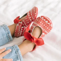 Sweater Weather Mickey Knotted Bow Baby Shoe -Carter’s Store HolidayMickeyMinnie 11