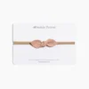 Blush Leather Knotted Bow Headband