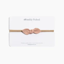 Blush Leather Knotted Bow Headband