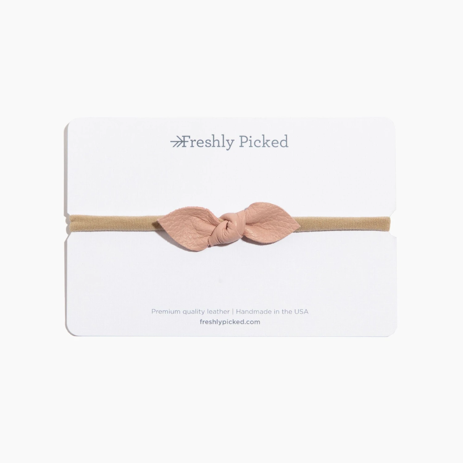 Blush Leather Knotted Bow Headband 1 Blush Leather Knotted Bow Headband