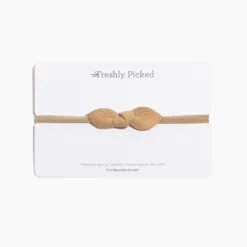 Weathered Brown Leather Knotted Bow Headband