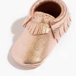 Rose Gold Moccasin Baby Shoe -Carter’s Store RosegoldClassic 3