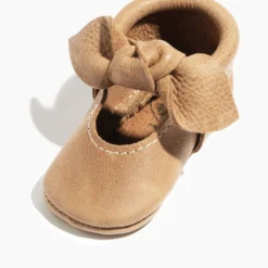 Weathered Brown Knotted Bow Baby Shoe -Carter’s Store WeatheredBrownKBM 3